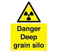 Danger Deep grain silo Sign - 300x400mm - A3P
