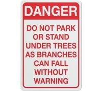 Danger Do Not Park Or Stand Under Trees Warning Tin Sign Home Kitchen Farm Garden Garage Wall Decor Accessories Outdoor Yard 8"x12"