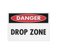 Danger Drop Zone Sign Safe Sign, Signs Outdoor, 12 X 8 In, Sign For Home, Business, Driveway Alert