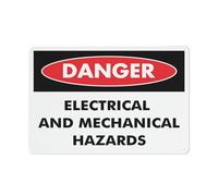 Danger Electrical And Mechanical Hazards Sign Safe Sign, Signs Outdoor, 12 X 8 In, Sign For Home, Business, Driveway Alert