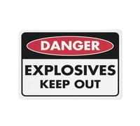 Danger Explosives KeepSign Metal Signs 12X8 Inch Rust Free Aluminum,Uv Ink Printing,Durable/Weatherproof Outdoor For Home
