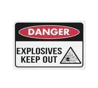 Danger Explosives KeepSymbol Sign 8X12 Inch Rust Free Aluminum Easy To Read & Sturdy KeepOutdoor Metal Signs For Home Farm Yard