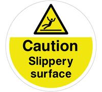 Danger Floor Graphics - Caution Slippery Surface - 200 mm - Anti-slip - Heavy Duty - Self-adhesive