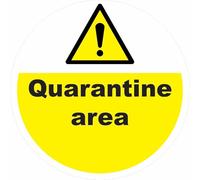 Danger Floor Graphics - Quarantine Area - 400 mm - Anti-slip - Heavy Duty - Self-adhesive