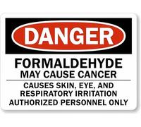 Danger Formaldehyde May Cause Cancer Authorized Personnel Only Warning Metal Sign Tin Signs Aluminum Sign for Outdoors Use Yard Farm Fence Home Wall Decor 8x12 inch