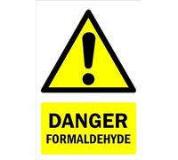 Danger formaldehyde, warning sign - 1mm flexible Plastic sign (300mm x 200mm)