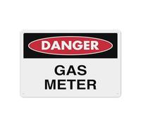 Danger Gas Meter Sign Aluminum Tin Warning Signs For Home Outdoor Garden 8x12 Inch