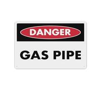Danger Gas Pipe Sign Aluminum Tin Warning Signs For Home Outdoor Garden 8x12 Inch