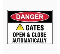 DANGER GATES OPEN & CLOSE AUTOMATICALLY Sign Workplace Metal Tin Sign 8 x 12 inch for Industrial & Commercial Series