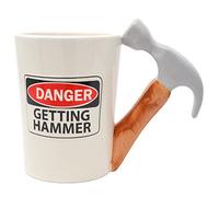 Danger Getting Hammer Mug - For Tea, Coffee, Hot Chocolate, Hot & Cold Drinks | Gift For Someone Special, Funny Message | Suitable For Home, Office, Kitchen & Bedroom | Gift for Christmas