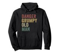 Danger Grumpy Old Man Funny Sarcastic Grandpa Fathers Day Pullover Hoodie