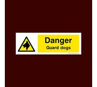 Danger Guard Dogs Sticker/Self Adhesive Sign (WG32) - Men Working, Very Hot Water, Mind Head, Mind Step, Water, Hot, Vehicles, Fragile Roof