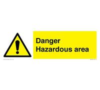 Danger Hazardous area Sign - 300x100mm - L31