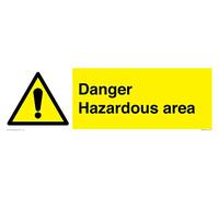 Danger Hazardous area Sign - 450x150mm - L41