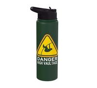Danger High Jump - Pole Vault Jumping Athletics Stainless Steel Insulated Water Bottle