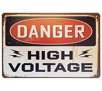 Danger High Voltage Vintage Metal Tin Sign Outdoor Road Signs Decor 12 X 8
