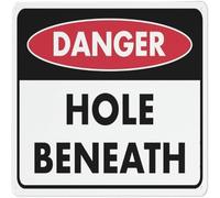 Danger Hole Beneath Metal Tin Sign Aluminum Warning Signs For Indoor & Outdoor Yard Lawn Sign Home Decor 8x12 inch