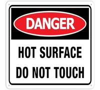Danger Hot Surface Do Not Touch Metal Tin Sign Aluminum Warning Signs For Indoor & Outdoor Yard Lawn Sign Home Decor 8x12 inch