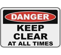 Danger Keep Clear At All Times Metal Tin Sign Aluminum Warning Signs For Indoor & Outdoor Yard Lawn Sign Home Decor 8x12 inch