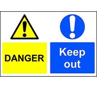 Danger keep out general safety sign - 3mm Aluminium sign 300mm x 200mm