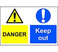 Danger keep out general safety sign - 3mm Aluminium sign 400mm x 300mm