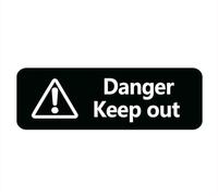 Danger Keep Out Sign For House, Home, And Office - 10" X 3", Strong Self-Adhesive, Acrylic Sign For Fornt Door Yard Sign