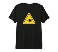 Danger Laser Warning Funny Hazard Sign for Science Men Premium T-Shirt