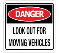 Danger Look Out Metal Tin Sign Aluminum Warning Signs For Indoor & Outdoor Yard Lawn Sign Home Decor 8x12 inch