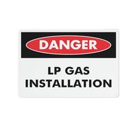 Danger Lp Gas Installation Sign 12 X 8 Inches Reflective Aluminum Metal Warning Signage With Symbol For Indoor Outdoor Use