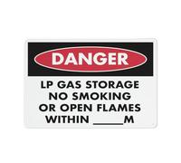 Danger Lp Gas Storage No Smoking Sign Safe Sign, Signs Outdoor, 12 X 8 In, Sign For Home, Business, Driveway Alert