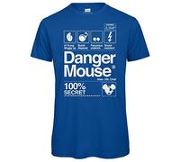 Danger Mouse® 100% Secret Mens T-Shirt (Royal Blue, Medium)
