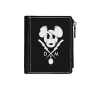(Danger Mouse _4774) Men's Women PU Leather Wallets Compact Bifold with Zipper & Multiple Card Coins Slots Black Stylish Durable Graphic Design Print for Girl Boys