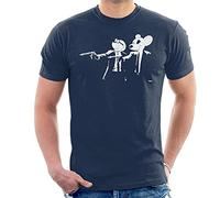 Danger Mouse and Penfold Pulp Fiction Men's T-Shirt Navy Blue