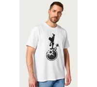 Danger Mouse Men's Explosion Silhouette T-Shirt in White | Size: XL Danger Mouse White XL