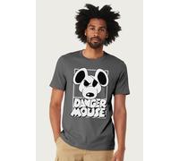Danger Mouse Men's Eye Patch T-Shirt in Charcoal | Size: Large Danger Mouse Charcoal L
