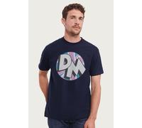 Danger Mouse Men's Initials Union Jack T-Shirt in Navy | Size: Small Danger Mouse Navy S