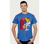 Danger Mouse Men's Red Telephone Box T-Shirt in Royal | Size: XL Danger Mouse Royal XL