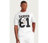 Danger Mouse Men's Running 81 T-Shirt in White | Size: XL Danger Mouse White XL