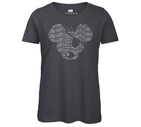 Danger Mouse® Word Up Typography Ladies T-Shirt (Dark Grey, Medium)
