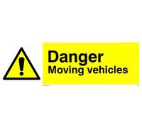 Danger Moving Vehicles Sign - 150x50mm - L15