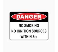 DANGER NO SMOKING NO IGNITION SOURCES WITHIN 3M Sign Workplace Metal Tin Sign 8 x 12 inch for Industrial & Commercial Series