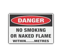 Danger No Smoking Or Naked Flames Within Metres Safe Sign, Signs Outdoor, 12 X 8 In, Sign For Home, Business, Driveway Alert