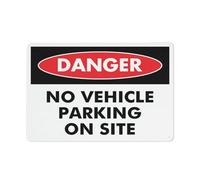 Danger No Vehicle Parking On Site Sign Safe Sign, Signs Outdoor, 12 X 8 In, Sign For Home, Business, Driveway Alert