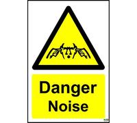 Danger Noise Sign - 1.2mm Rigid Plastic 300mm x 200mm