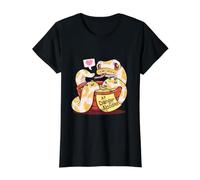 Danger Noodle Ball Python Snake Meme Reptile Snake Lover Value Graphic T-Shirt, Women, Black, XL