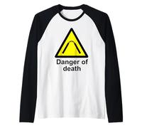 Danger of Death Funny Martial Arts Design Raglan Baseball Tee