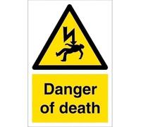 Danger Of Death Warning Metal Sign Tin Signs Aluminum Plaque For Outdoors Use Yard Farm Fence Home Wall Decor 8X12 Inch