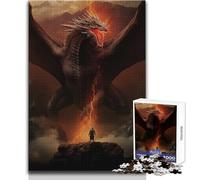Danger of Dragon Adult Jigsaw1000 Pieces Educational Play with Challenge Special Heartfelt Present Option Size 50x75cm