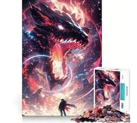 Danger of Dragons Anime 1000 Piece Jigsaw Puzzles for Teenagers Jigsaw Mental Skill Clear Color Enjoyable Challenge Home Decor (50x75cm)