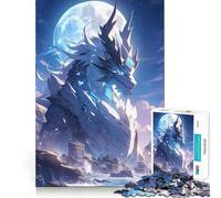 Danger of Dragons Anime 1000 Piece Jigsaws for Adults Puzzle Decompress Tight Joint Fun Challenge Art Decor (38x52cm)